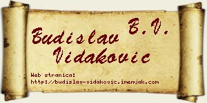 Budislav Vidaković vizit kartica